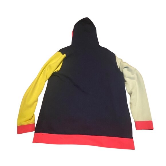 Colorblock Hooded Sweatshirt By Lands End L 14-16 Cotton Blend Long Sleeve - Picture 10 of 10
